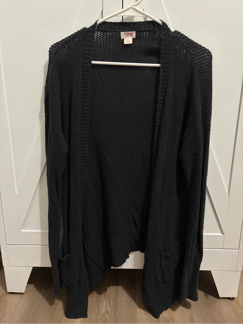 Mossimo Supply Co. Black Open-Front Knit Cardigan